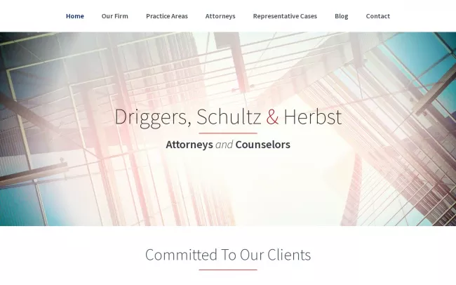 Screenshot of the Driggers, Schultz & Herbst Website