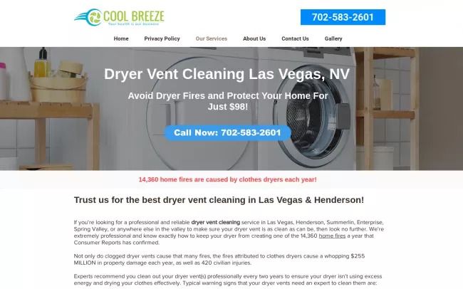 Dryer Vent Cleaning Las Vegas