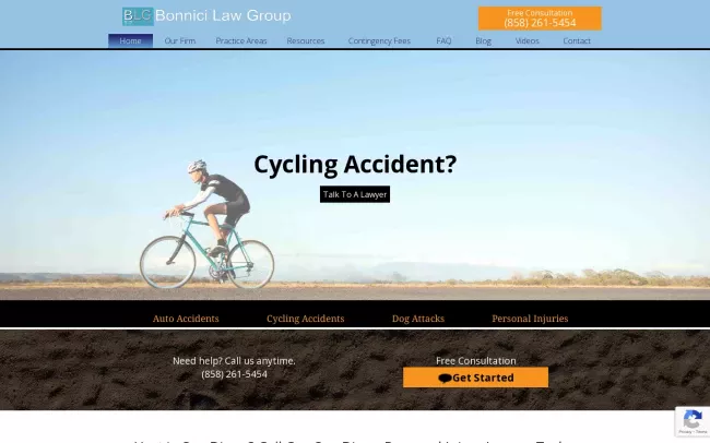 Screenshot of the Bonnici Law Group Website