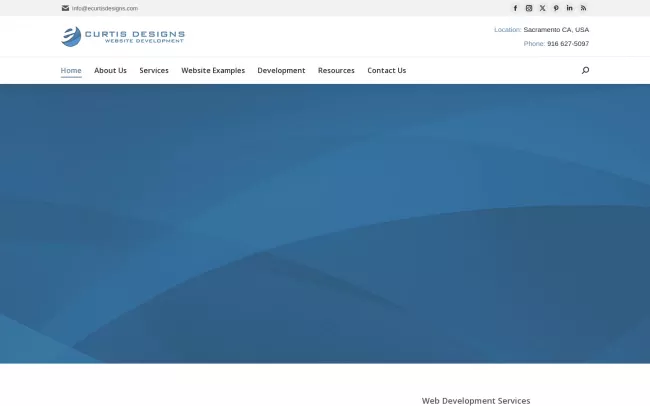 Screenshot of the E. Curtis Designs Website
