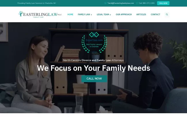 Screenshot of the Easterling Law, PLLC Website