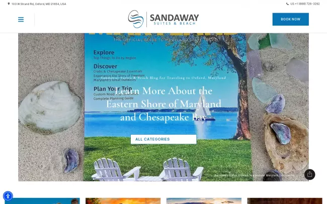 Screenshot of the Sandaway Suites & Beach Blog