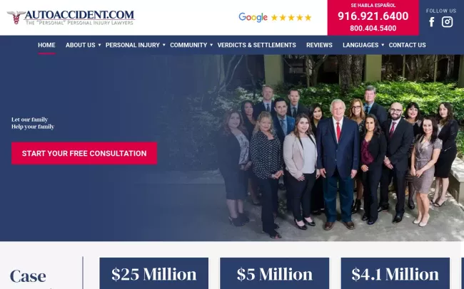 Screenshot of the Edward A Smith Law Offices Website