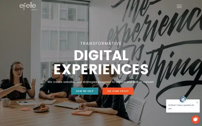 Screenshot of the efelle creative Website