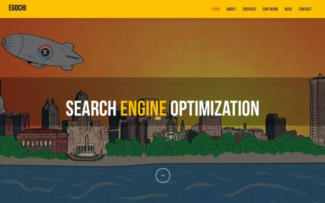 Screenshot of the Egochi Milwaukee SEO Agency Website