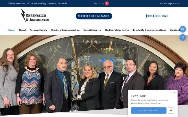 Screenshot of the Ehrenreich And Associates Website