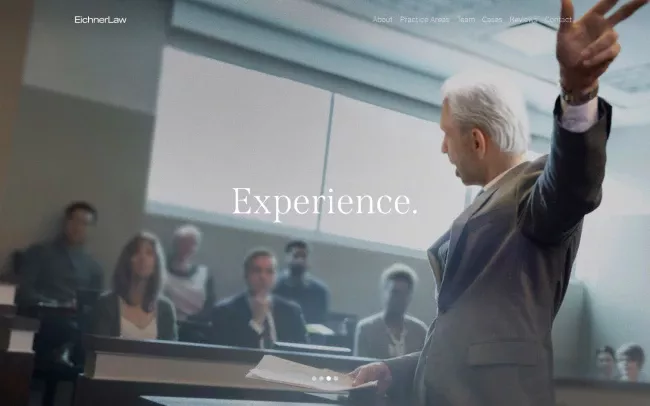 Screenshot of the The Eichner Law Firm Website