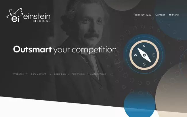 Screenshot of the Einstein Medical Website