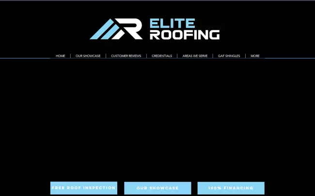 Screenshot of the Elite Roofing LLC Website