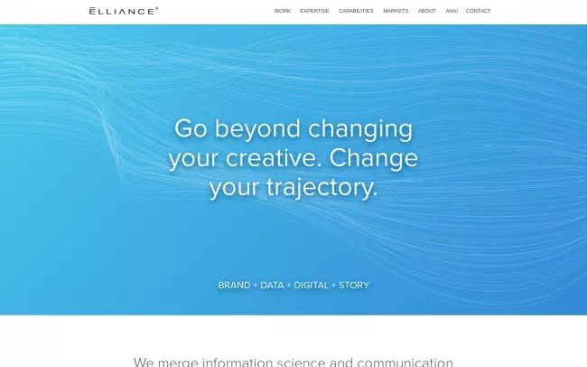 Screenshot of the Elliance Website