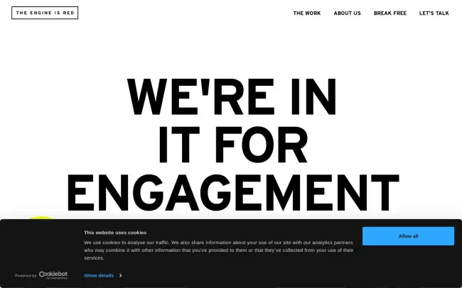 Screenshot of the The Engine Is Red Website