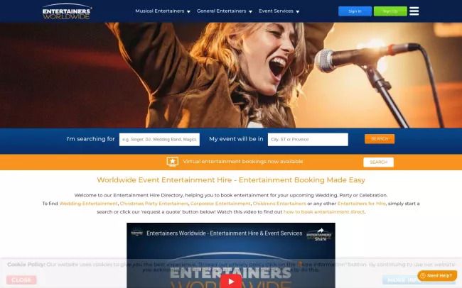 Entertainers Worldwide - The World's Largest Entertainment Directory