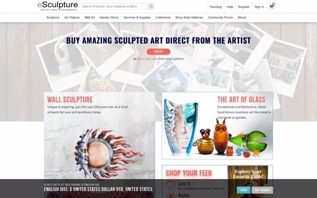 eSculpture- Social Shopping Site For Artist