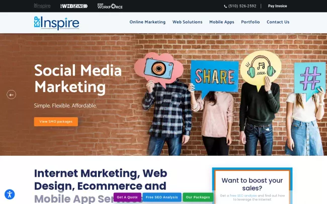 Screenshot of the ESP Inspire Website