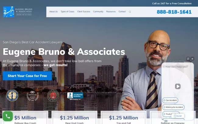 Screenshot of the Eugene Bruno & Associates Website