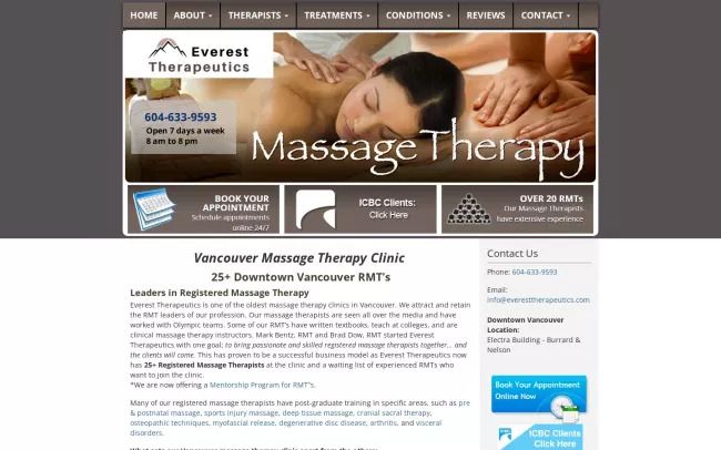 Everest Therapeutics Massage Therapy Vancouver