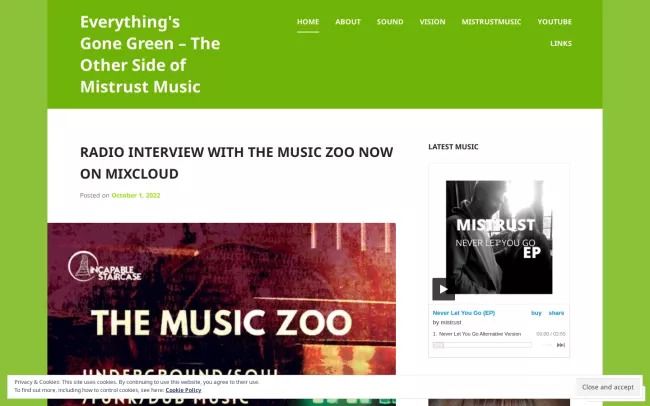 Everything's Gone Green – The Other Side of Mistrust Music