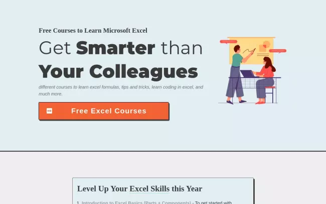 Screenshot of the ExcelChamps Blog