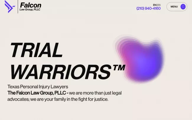 Screenshot of the Falcon Law Website