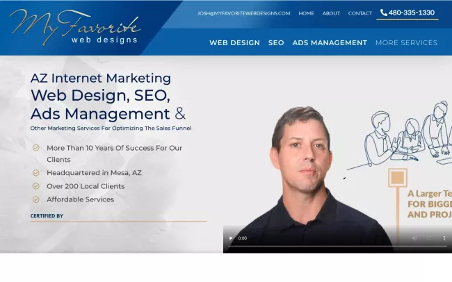 Screenshot of the My Favorite Web Designs Website