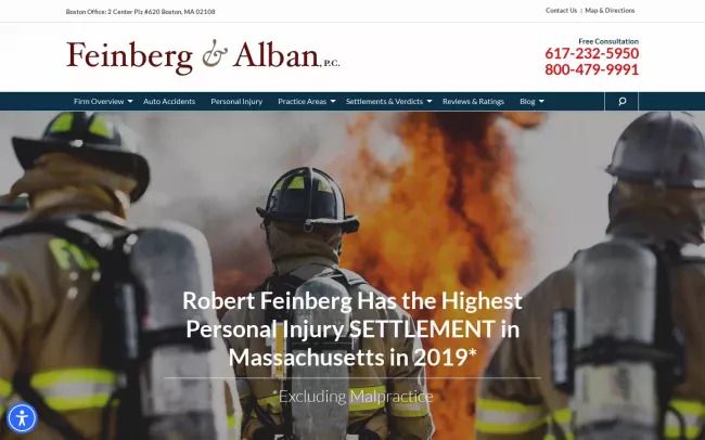 Screenshot of the Feinberg & Alban PC Website