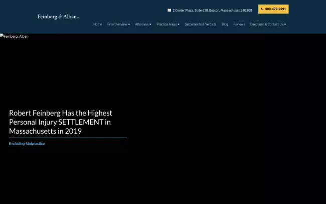 Screenshot of the Feinberg & Alban PC Website
