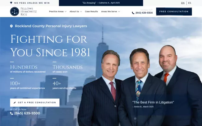 Screenshot of the Fellows Hymowitz Rice Website