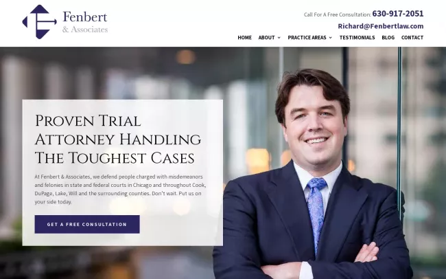 Screenshot of the Fenbert & Associates Website