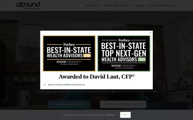 Screenshot of the Goodwin Investment Advisory Website