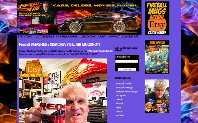 Screenshot of the The Fireball Tim Blog