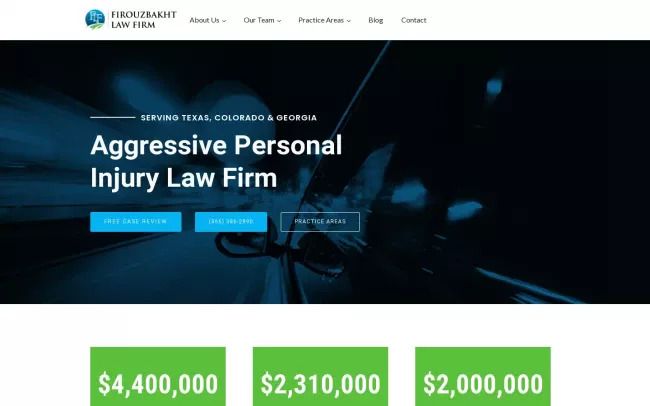 Screenshot of the Firouzbakht Law Firm Website