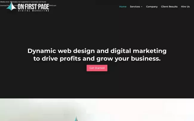 Screenshot of the On First Page - Tulsa SEO Company Website