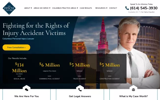 Screenshot of the The Fitch Law Firm LLC Website
