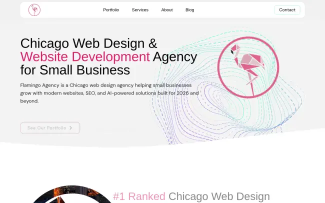 Screenshot of the Flamingo Agency Website