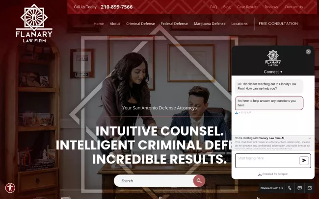 Screenshot of the Flanary Law Firm, PLLC Website