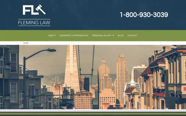 Screenshot of the Matt Fleming Law Website