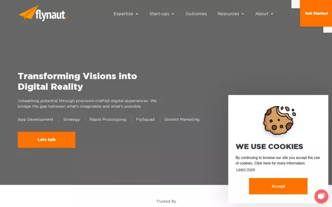 Screenshot of the Flynaut LLC Website
