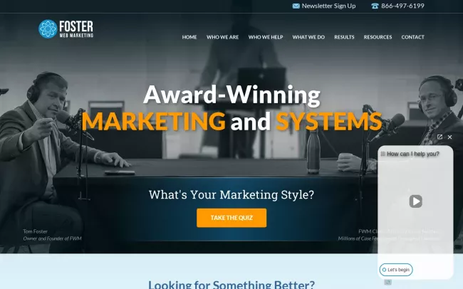 Screenshot of the Foster Web Marketing Website