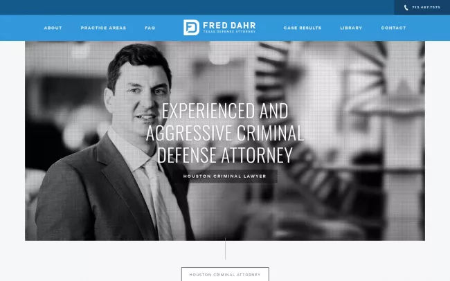 Screenshot of the Fred Dahr PLLC Website