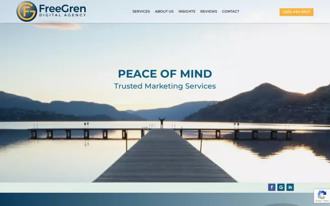Screenshot of the FreeGren Digital Agency Website