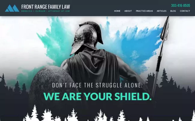 Screenshot of the Front Range Family Law Website