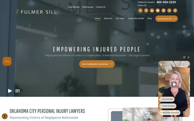 Screenshot of the Fulmer Sill Website