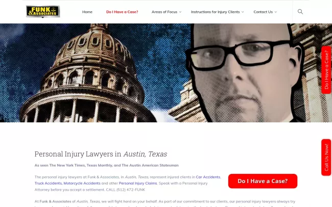 Screenshot of the Funk & Associates Website