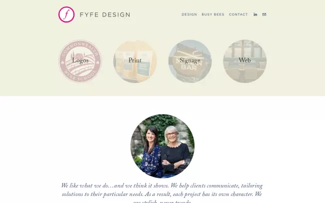 Screenshot of the Fyfe Design Website