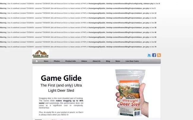 Game Glide - deer drag for deer hunting 