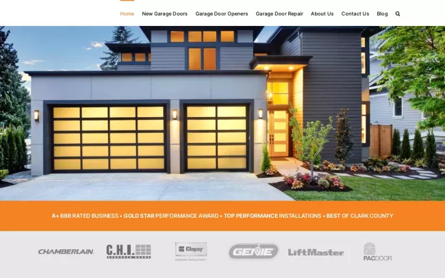 Screenshot of the Garage Harmony Website