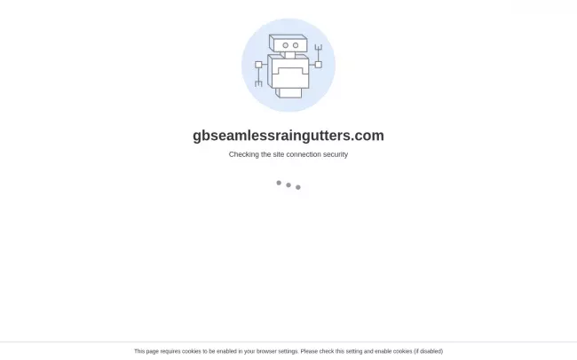 Screenshot of the GB Seamless Rain Gutters Website