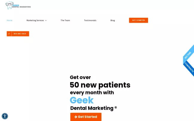 Screenshot of the Geek Dental Marketing ® - Websites - SEO - Paid Ads Website