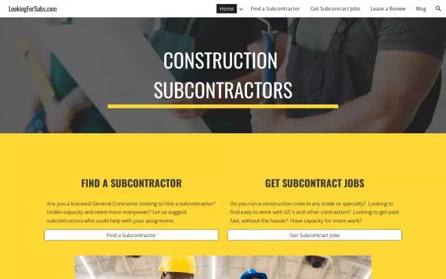General Contractor Looking for Subcontractors 
