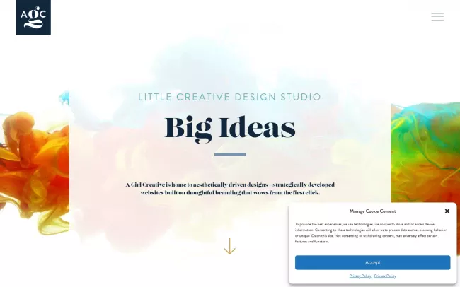 Screenshot of the A Girl Creative Design Studio Website